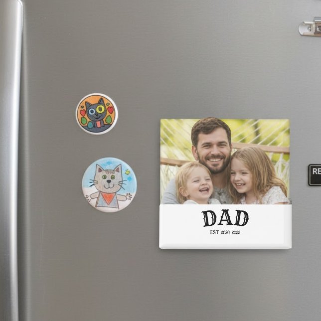 Dad Bold Text Est Personalised 20XX Magnet (Creator Uploaded)