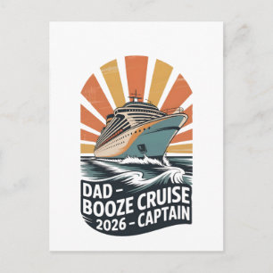 Dad Booze Cruise 2026 Family Matching Cruising Holiday Postcard