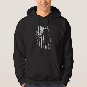 Dad Bowfishing Archer American Flag Vintage Great Hoodie