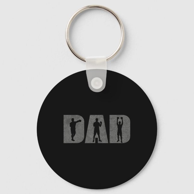 Dad Boxer Fathers Day Boxing Lover Box Gift Traini Key Ring (Front)