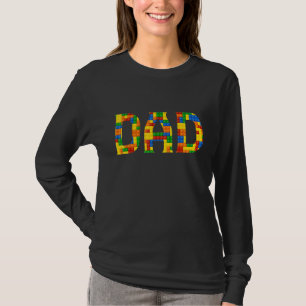 Dad Brick Builder Blocks Master Builder Fathers D T-Shirt