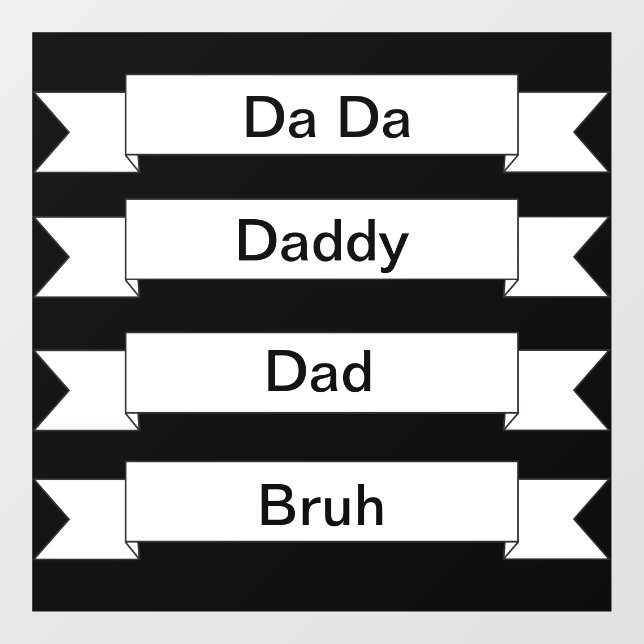 Dad Bruh Window Decal (Sheet)