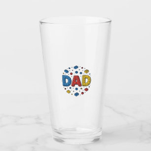 Dad Building Blocks Vintage Vector Design_1 Glass