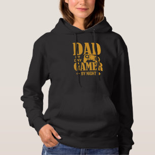 Dad By Day Gamer By Night Father Family Kids Paren Hoodie