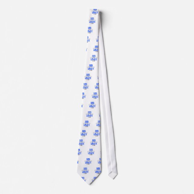 Dad By Day Gamer By Night Funny Gift Tie (Front)