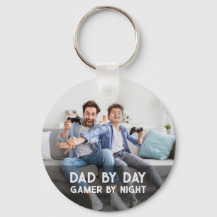 Dad By Day Gamer By Night Son And Dad Father's Day Key Ring