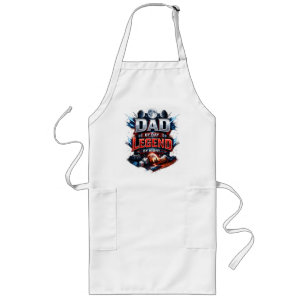 Dad By Day Legend By Night - Epic Gamer Dad Long Apron