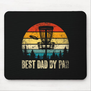 Dad By Par Vintage Disc Golf Funny Dad Fathers Day Mouse Pad