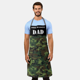 Dad Camoflage Camo Print Army Veteran  Apron