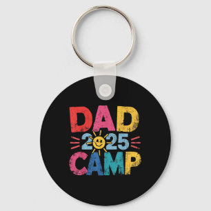 Dad Camp 2025 Family Vacation Summer Camping Crew Key Ring
