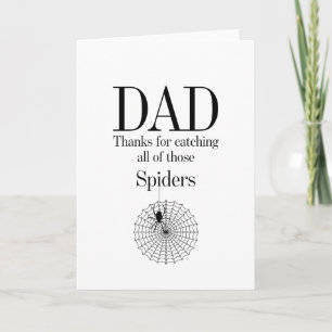 Dad Catching Spiders Father's Day Birthday Card