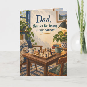 Dad Chess Corner Fathers Day Thank You Card