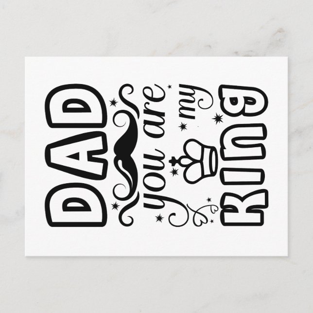 Dad Chess King Postcard (Front)