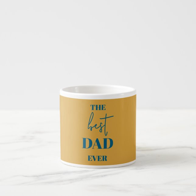 Dad & Child Photo – Heart Frame Best Dad Ever |  Espresso Cup (Front)