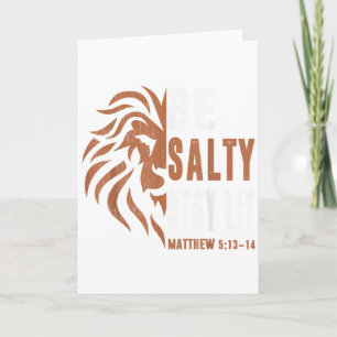 Dad Christian-shirt Be Salty Stay Lit Men Lion Fai Card