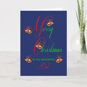 Dad Christmas Bells Holiday Card