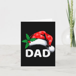 Dad Christmas Family Pajamas Matching Santa Hat Ou Card