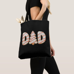 Dad Christmas Tree Cake Matching Family Holiday Tote Bag
