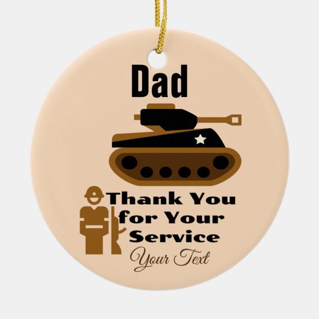 Dad Circle Ornament Hang Year Around (Front)