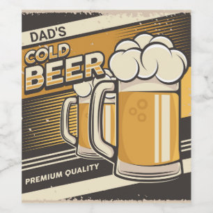 DAD Classic Cold Beer Wine Label