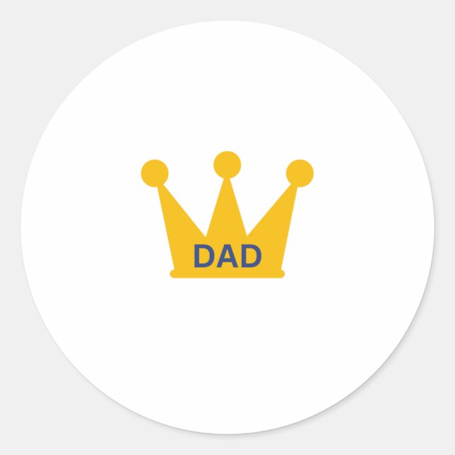 DAD CLASSIC ROUND STICKER (Front)