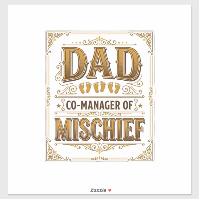 Dad Co-Manager of Mischief Funny Father Design_1 (Sheet)