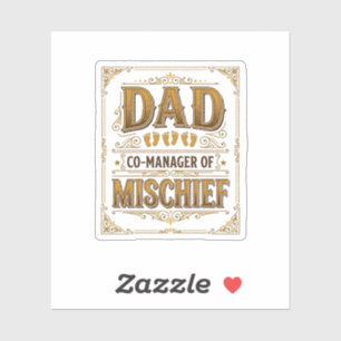 Dad Co-Manager of Mischief Funny Father Design_1