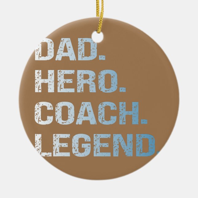 Dad coach  ceramic tree decoration (Front)
