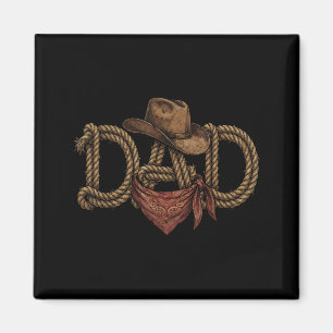 Dad cowboy western rodeo father's day birthday magnet