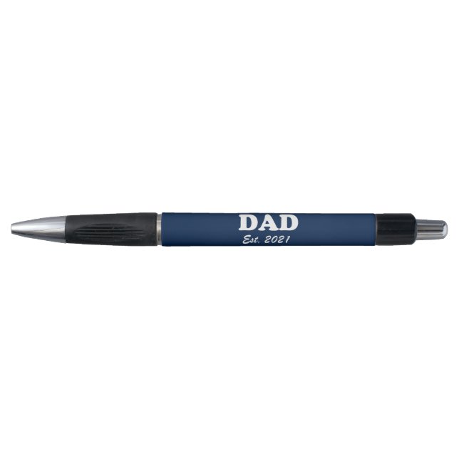 Dad Custom Established date navy blue modern (Front)