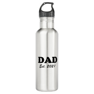 Dad custom established date personalised modern  710 ml water bottle