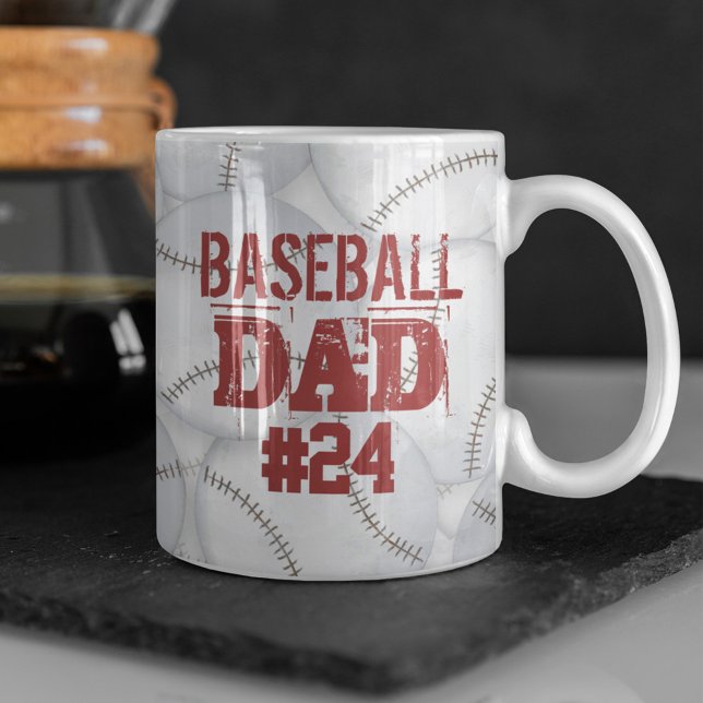 Dad Custom Personalised Baseball  Coffee Mug (Creator Uploaded)