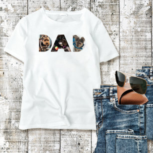 DAD Custom Photo   Dog Lover   Dog Dad  Typography T-Shirt