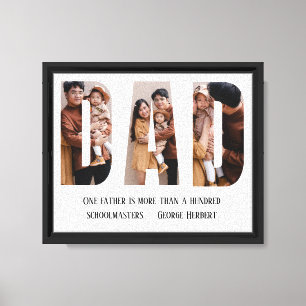 DAD Customisable Photo Father's Day Birthday Canvas Print