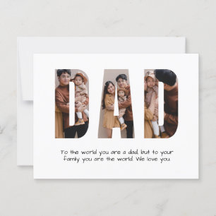 DAD Customisable Photo Father's Day Birthday Postcard