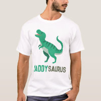 Dad Cute Green Dinosaur T-Rex Fathers