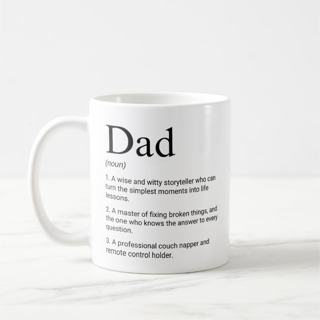 Dad Cute Lovely Funny Definition Coffee Mug (Left)