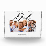 dad cute modern script multi photo gift  block<br><div class="desc">Dad cute modern script multi photo gift</div>