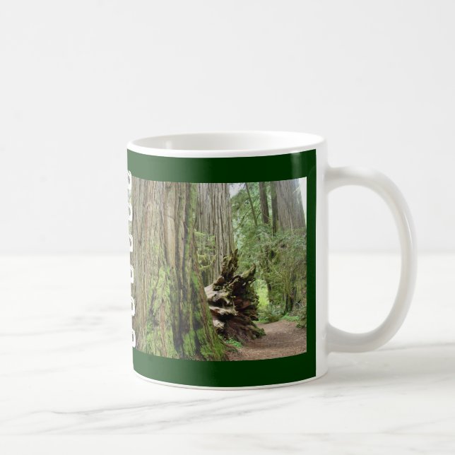 DAD DAD Coffe Mug Big Redwood Trees Forest (Right)