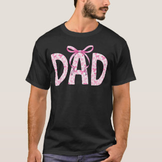 Dad Daddy Birthday Squad Matching Coquette Bow T-Shirt