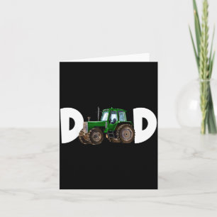 Dad Daddy of The Birthday Boy Kid Tractor Farmer Card