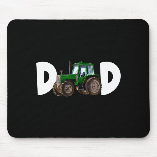 Dad Daddy of The Birthday Boy Kid Tractor Farmer Mouse Pad (Front)