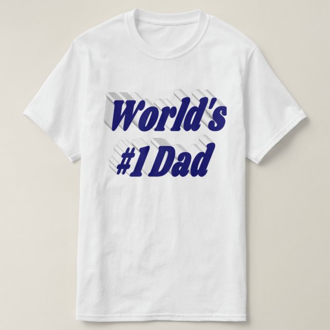 Dad dark  blue text  T-Shirt (Design Front)