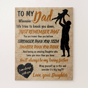 Dad Daughter Fathers Day best Christmas Game Jigsaw Puzzle
