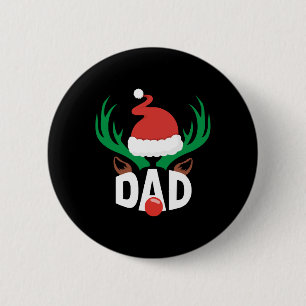 DAD DEER christmas t shirts 6 Cm Round Badge