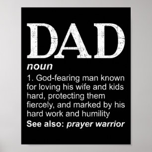 Dad Definition Father#39;s Day Daddy Christian Dad Poster