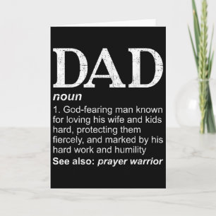 Dad Definition Father's Day Daddy Christian Dad Card