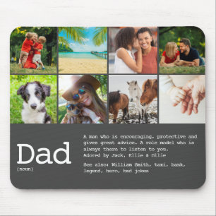 Dad Definition Fathers Day Photo Grey Mouse Pad