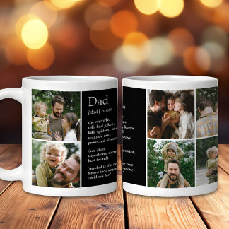 Dad Definition Funny & Heartfelt Custom Photo Coffee Mug