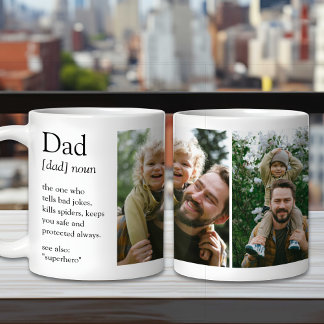 Dad Definition Funny & Heartfelt Family Photo Coffee Mug